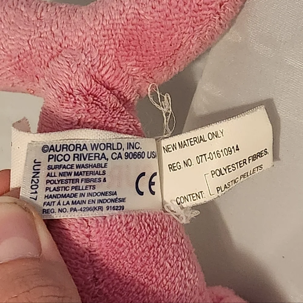 8” Aurora Pink Dolphin Plush Stuffed Animal